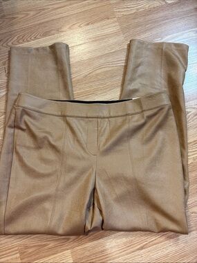 Lane Bryant Tan Faux Leather Straight Leg Pants